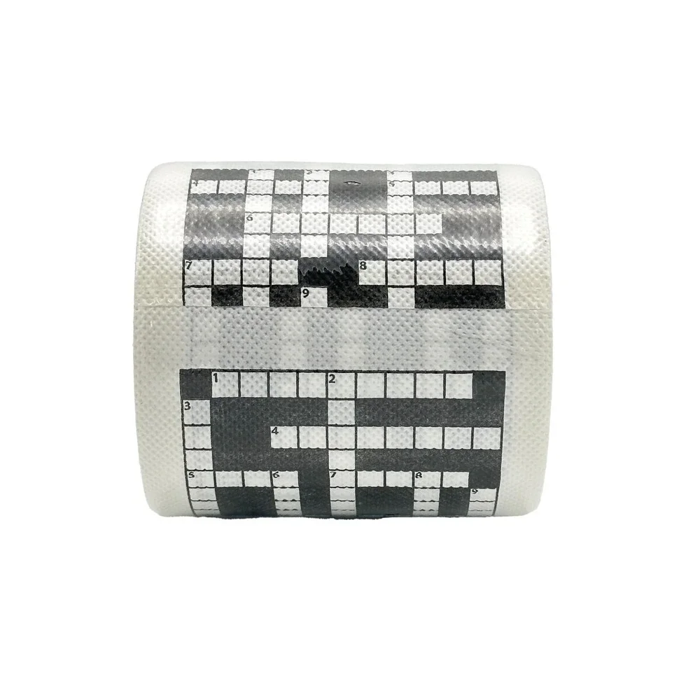 Island Dogs Crossword Puzzle Toilet Paper Unisex OS White New Gag Gift 3-Ply